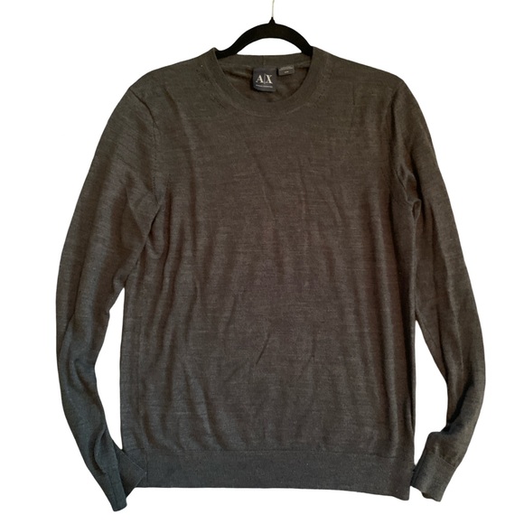 Armani Exchange size medium lightweight Charcoal Crewneck Sweater - Picture 1 of 4